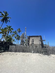 View of more priest quarters and Tiki structures 